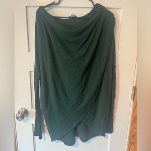 Women's Athleta Purana Wrap Hooded Sweatshirt Dark Green